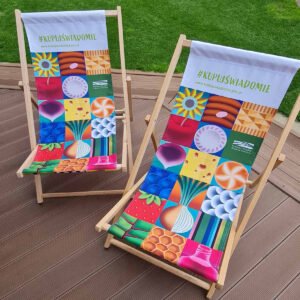 Leżak plażowy z nadrukiem